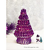 串珠安全别针圣诞树套件-紫色树/金别针-串珠圣诞树套件-串珠圣诞树