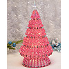 串珠安全别针圣诞树套件-粉红色的树/金别针-串珠圣诞树套件-串珠圣诞树